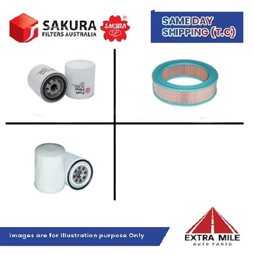 SAKURA Filter Kit For HOLDEN RODEO KB28 G200 cyl4 2.0L Petrol 1983-1987