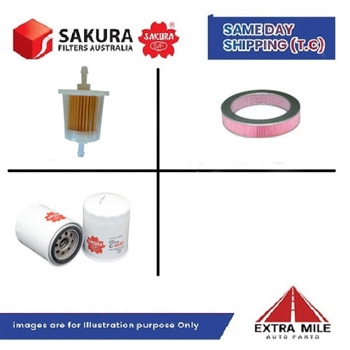 SAKURA Filter Kit For MAZDA B1800 vc cyl4 1.8L Petrol 1977-1982