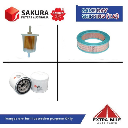 SAKURA Filter Kit For HOLDEN RODEO KB29 47D1 cyl4 2.3L Petrol 1985-1988