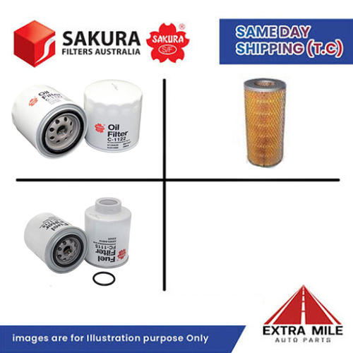 SAKURA Filter Kit For TOYOTA LITE ACE CM35 1C cyl4 1.8L Diesel 1966-1992