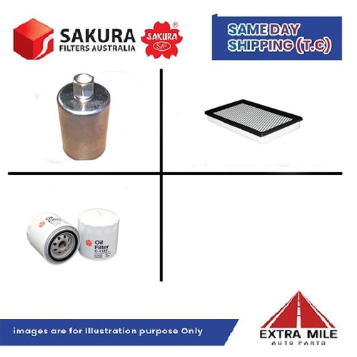 SAKURA Filters Kit For FORD FALCON UTE AU II cyl8 5.0L Petrol 2000-2002