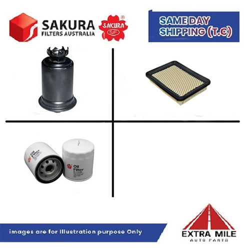 SAKURA Filter Kit For HOLDEN APOLLO JL 3SFE cyl4 2.0L Petrol 1991-1993