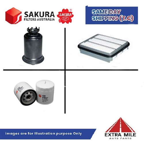 SAKURA Filter Kit For HOLDEN APOLLO JM 5SFE cyl4 2.2L Petrol 1993-1995