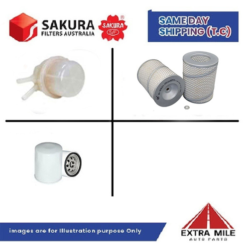 SAKURA Filter Kit For TOYOTA HILUX YN67-SR5 4YC cyl4 2.2L Petrol 1987-1988