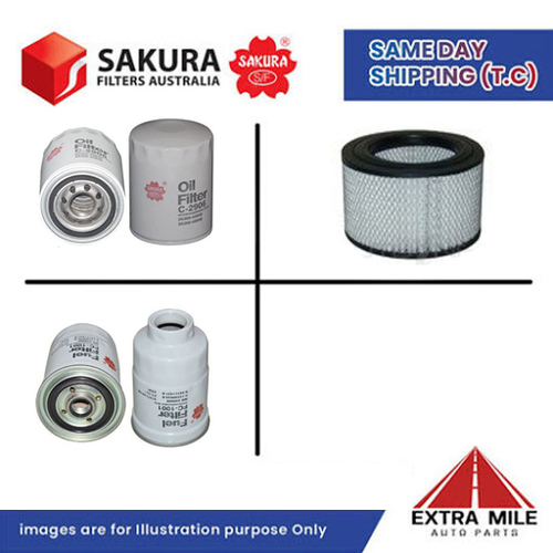 SAKURA Filter Kit For KIA PREGIO CT2 J2 cyl4 2.7L 2004-2006