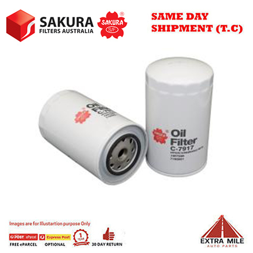 Sakura Oil Filter For KUBOTA M5500 3.0L D3000 13 6V OHV - C-7917