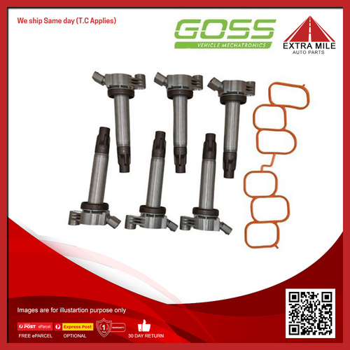 Goss Ignition Coil Kit For Lexus RX330 MCU38R 3.3L V6 3MZFE 4D SUV Mid-Size