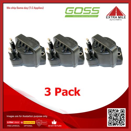 Goss Ignition Coil For Toyota Lexcen T4 T5 VN2 VR VP 3.8L L36 V6 12V OHV -3 Pack