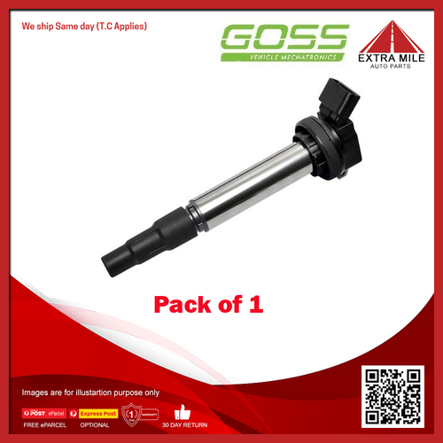 Goss Ignition Coil For Toyota Wish ZGE20R, ZGE25R 1.8L 2ZRFAE 4D Wagon