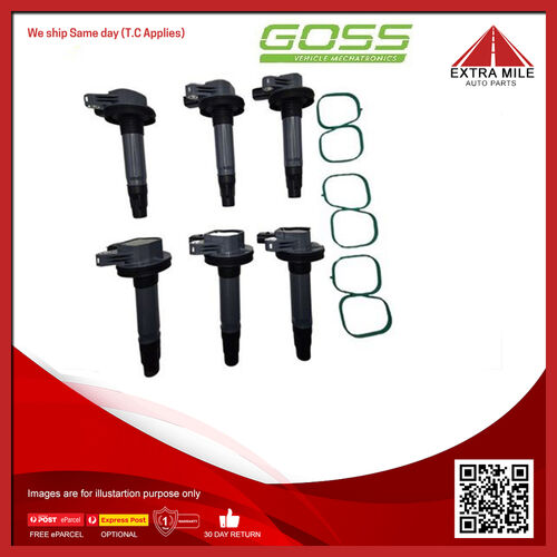 Goss Ignition Coil kit For Mazda CX-9 TB 3.7L CA V6 24V DOHC Mid-Size - C528M