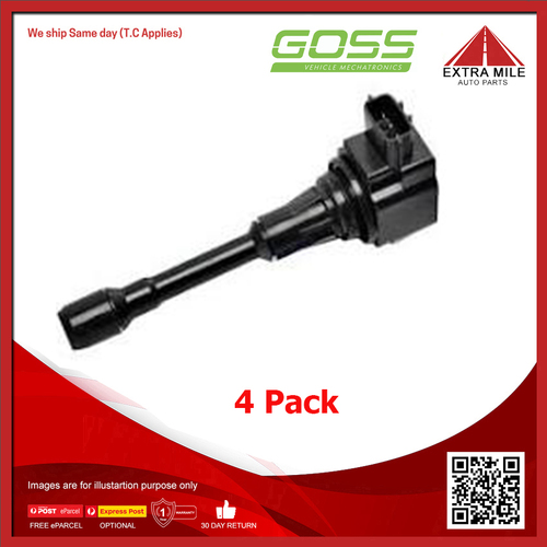 Goss Ignition Coil For Suzuki Landy C25 C26 2.0L MR20DE I4 16V DOHC -(4 Pack)