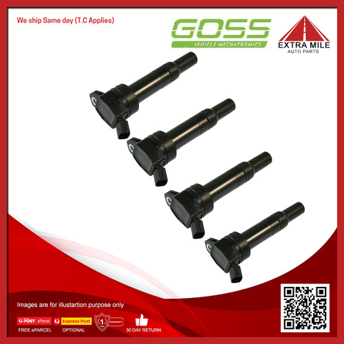 Goss Ignition Coil (4 Pack) For Kia Sportage Si, SLi SL, QL 2.0L G4NC, G4NA