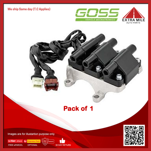 Goss Ignition Coil For Audi 80 B4,8C 2.6L V6 ABC SOHC-PB 12v MPFI - C659