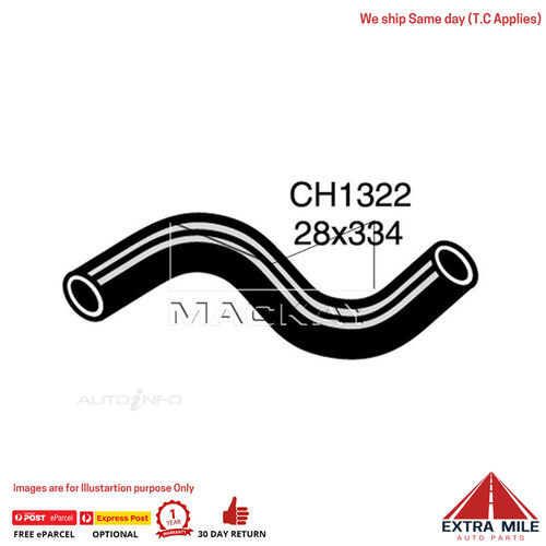 Mackay CH1322 Radiator Lower Hose For Subaru Brumby . 1.8L F4 Petrol Manual/Auto