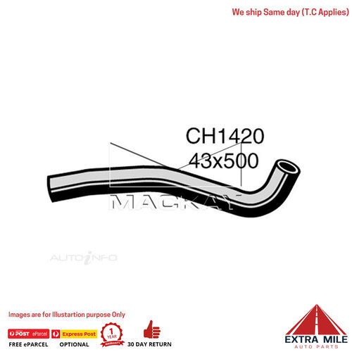 Mackay CH1420 Radiator Upper Hose For Nissan Patrol MQ 4.0L I6 Ptl Manual & Auto