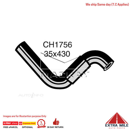 Mackay CH1756 Radiator Lower Hose For Ford Capri SA 1.6L I4 Petrol Manual & Auto