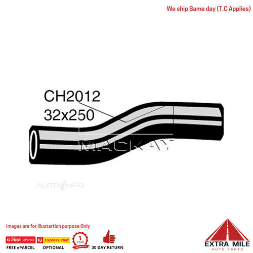 Mackay CH2012 Radiator Lower Hose For Toyota Hilux RN85R 2.4L I4 Petrol Auto