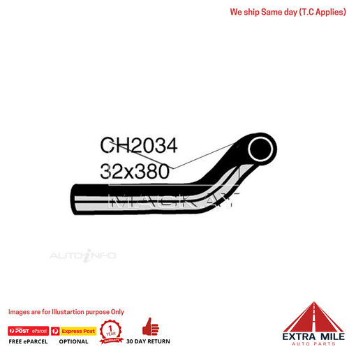 Mackay CH2034 Radiator Lower Hose For Toyota Hiace YH61R 2.0L I4 Ptl Man&Auto