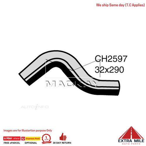 Mackay CH2597 Radiator Upper Hose For Daewoo Leganza . 2.2L I4 Ptl Manual/Auto