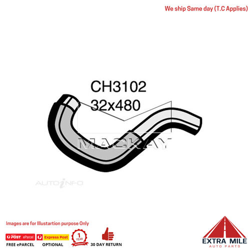 Mackay CH3102 Radiator Lower Hose For Mitsubishi Triton MK 2.4L I4 Ptl Man&Auto