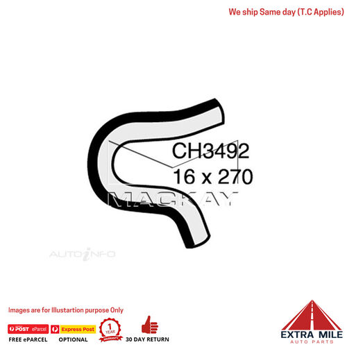 CH3492 Heater Hose for Holden Rodeo TF 2.2L I4 Petrol Manual / Auto Mackay