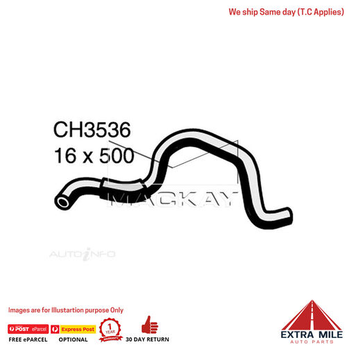 Mackay Heater Hose For Nissan Pulsar N16 1.8L Petrol Manual & Auto  CH3536