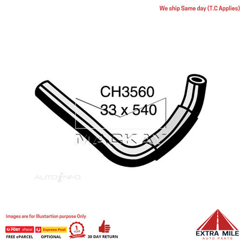 Mackay Radiator Lower Hose For Toyota Cressida MX83R 3.0L Petrol Man & Auto