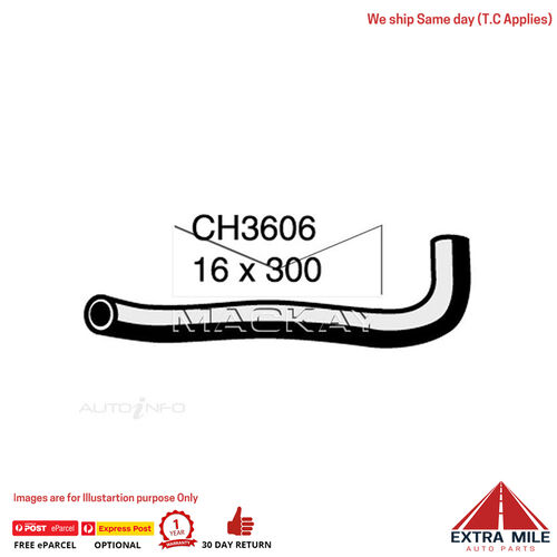 CH3606 Heater Hose for Holden Rodeo TF 2.6L I4 Petrol Manual / Auto Mackay