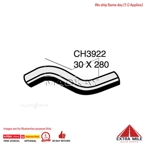 Mackay CH3922 Radiator Upper Hose For Kia Rio BC 1.5L I4 Petrol Manual/Auto