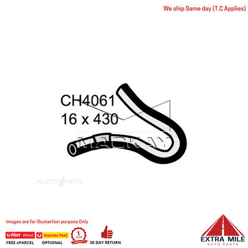 CH4061 Heater Hose for Holden Rodeo RA 3.0L I4 Turbo Diesel Manual / Auto Mackay