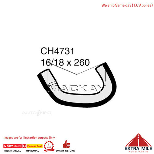 CH4731 Heater Hose for Toyota Hilux LN167R 3.0L I4 Diesel Manual & Auto Mackay