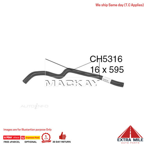 Mackay Heater Hose For Subaru Brumby . 1.8L F4 Petrol Manual / Auto  - CH5316