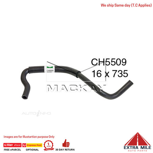 CH5509 Heater Hose for Toyota Corolla AE94R 1.6L I4 Petrol Manual & Auto Mackay