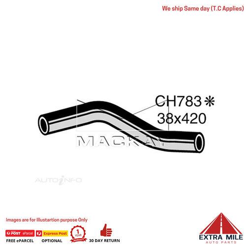 Mackay CH783 Radiator Lower Hose For Chrysler Valiant VF 4.5L V8 Ptl Manual/Auto