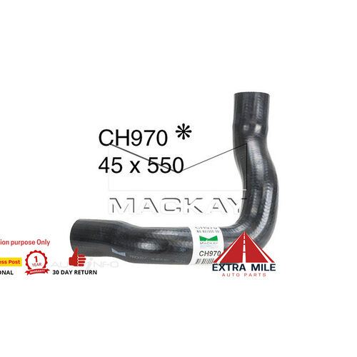 Mackay CH970 Radiator LW Hose For Ford Fairlane ZH 4.9L V8 Petrol Manual & Auto