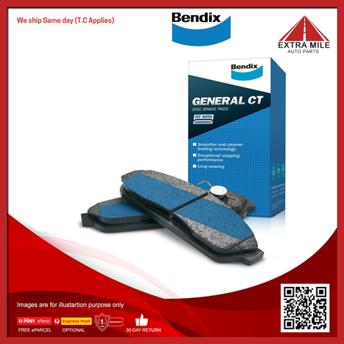 Bendix General CT Brake Pad Set Front For Holden Nova [LE, LF] 1.4L/1.6L