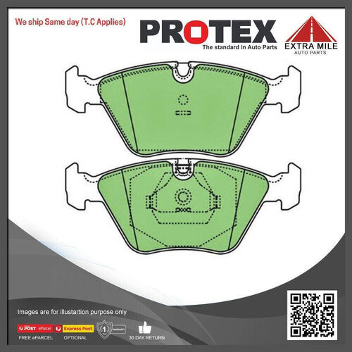 Protex Brake Pad Set Front For BMW 535i E34 3.4L M30B35 4D Sedan