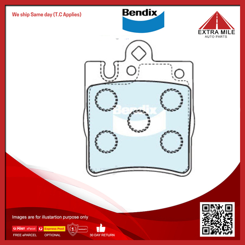 Bendix Advance Brake Pad Set Rear For Mercedes Benz V6 - DB1457AD