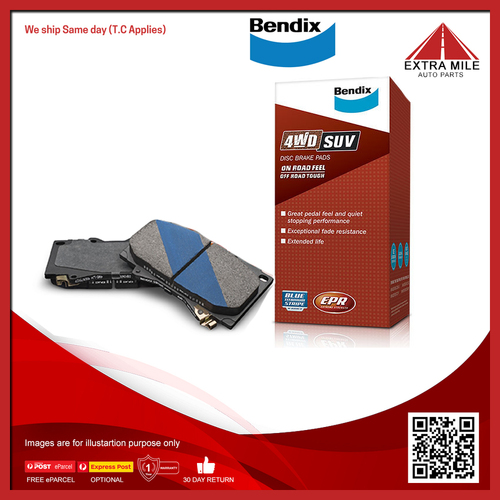 Bendix 4WD Brake Pad Set Rear For Toyota Rav4 [ACA20,ACA23, SXA10,SXA11]