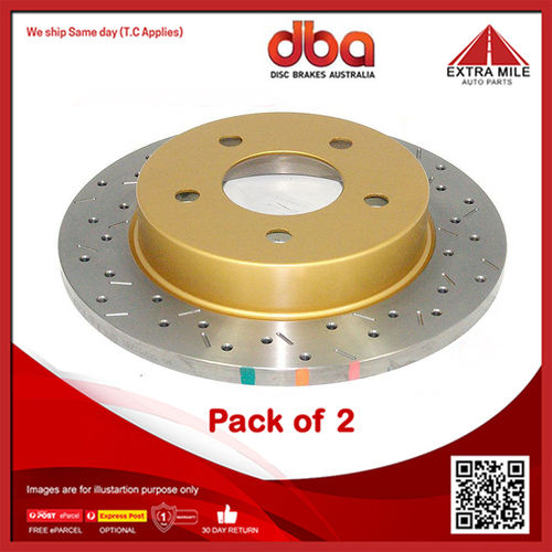 2X DBA Front Disc Brake Rotor For Land Rover, Rang Rover, Discovery, Defender