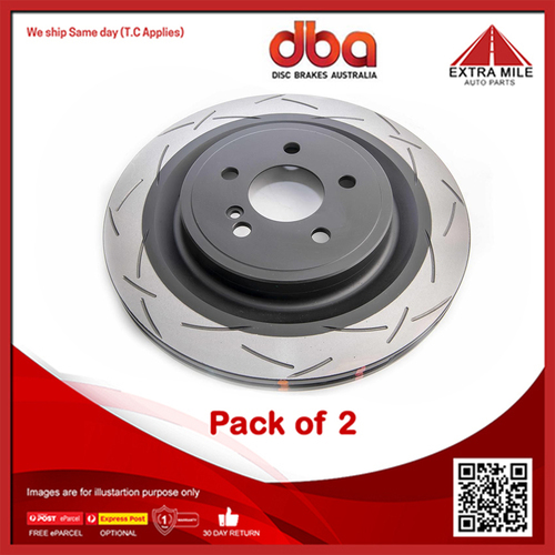 2X DBA Rear Disc Brake Rotor 4000 Series For Mercedes-Benz, Peugeot 4007-330mm