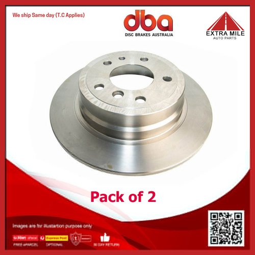 2X DBA Rear Street Standard Disc Rotor For BMW 535is E34 3.4L M30B35ME7