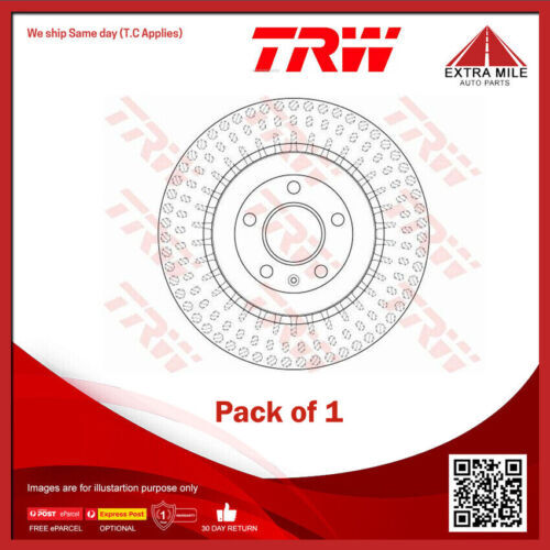 1X TRW Disc Brake Rotor 330mm Rear For Audi Q5 8RB, FYB, FYG 2.0L/3.2L/3.0L
