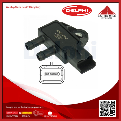 Delphi Exhaust Pressure Sensor 2 Pin For Peugeot 4008 12-0 1.6L HDi 9HD DV6C