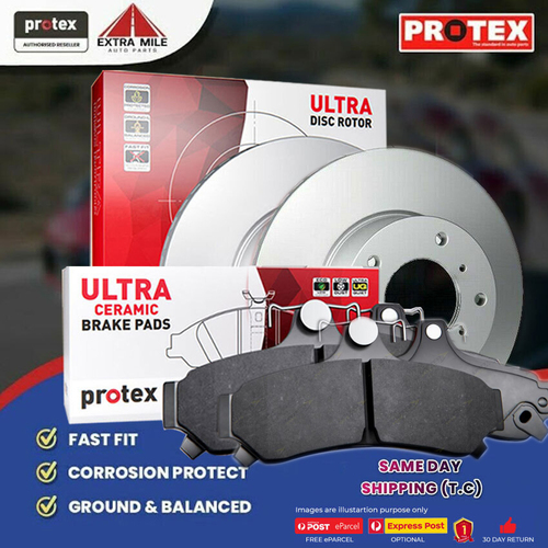 Rotors & Ceramic Brake Pad Set Front For Toyota Kluger MCU28 2003 2007