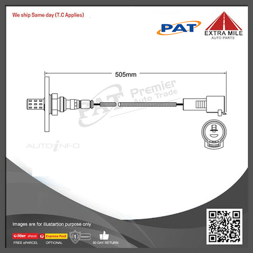 PAT Pre-Cat. Oxygen Sensor For Toyota Crown MS123 2.8L 6CYL 5M-GE - EGO-014