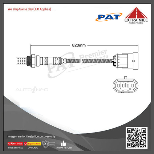 PAT Pre-Cat. Oxygen Sensor Right For Fiat Coupé 2.0L 5CYL 175A3 15 20V DOHC