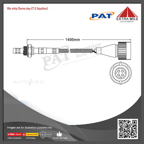 PAT Pre-Cat. Oxygen Sensor For BMW M5 E34 3.6L 6CYL S38 B36 - EGO-180