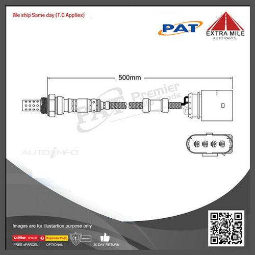 PAT Pre-Cat. Oxygen Sensor For Volkswagen Golf Mk IV 1.6L 4CYL AKL AEH - EGO-205