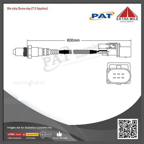 PAT Pre-Cat. Oxygen Sensor For Volkswagen Transporter 3.2L 6CYL BKK - EGO-233